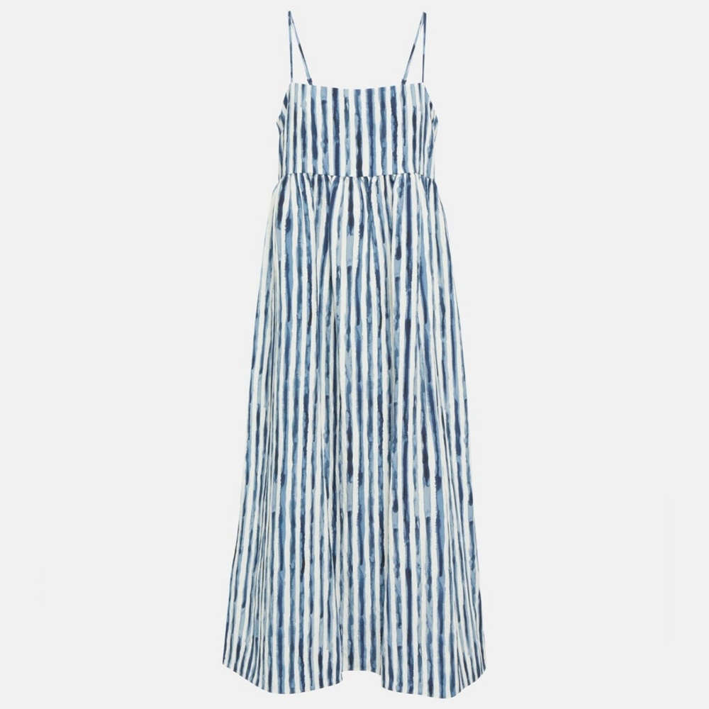Vince Painterly Stripe Ruched Dress Size 12